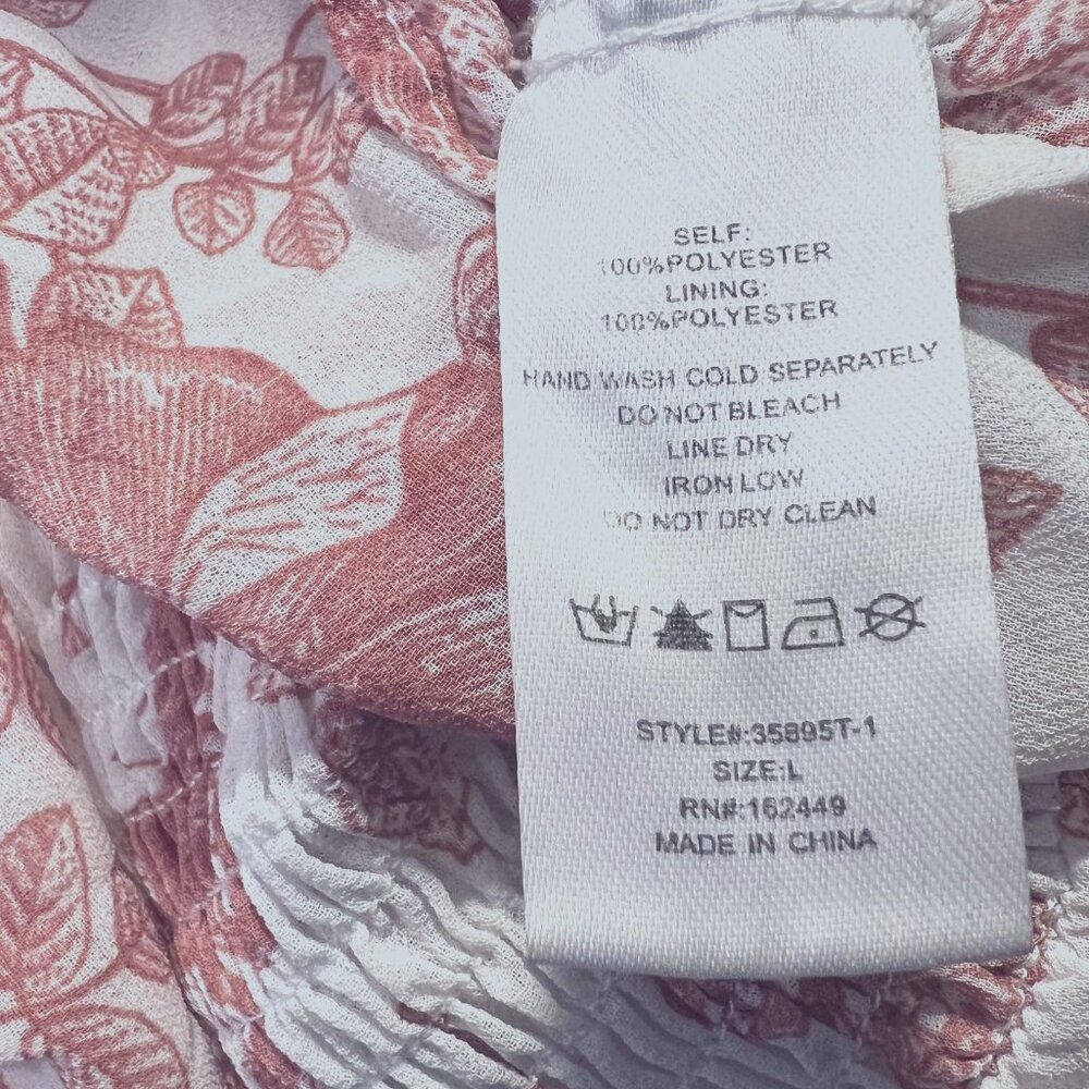 Anthropologie Lulumari-Long Fairy Sleeves-Sheer-Peplum Fitted Waist-V Neck-Med - Picture 15 of 15